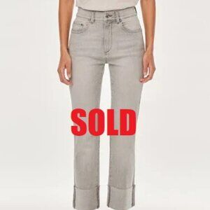 DL1961 Patti Straight High Rise Ankle Jeans Color: Lt Smoke Size: 26 NWT